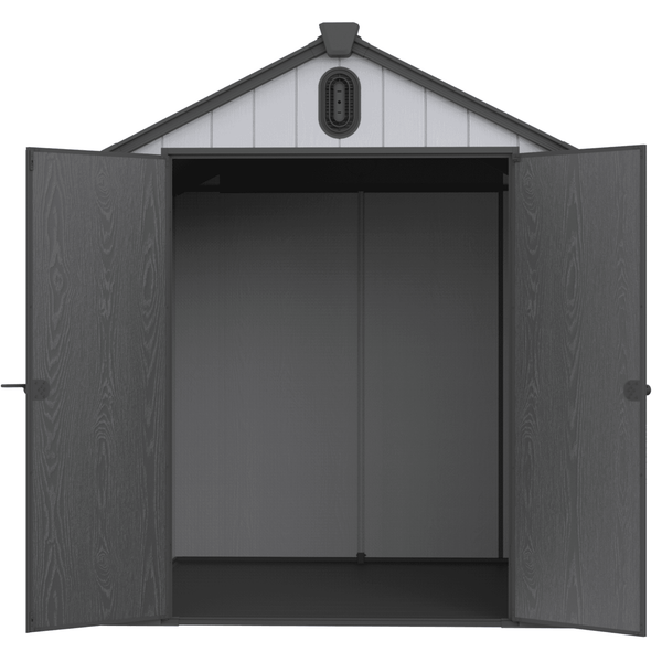 6x8 ft Plastic Storage Shed Grey