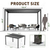 13x10 ft Upgraded Aluminum Louvered Pergola Kit with Adjustable Roof size