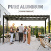 13x10 ft Upgraded Aluminum Louvered Pergola Kit with Adjustable Roof