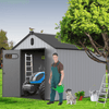 8x10 ft Plastic Storage Shed For Backyard Garden Big Spire Tool Storage