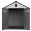 8x10 ft Plastic Storage Shed For Backyard Garden Big Spire Tool Storage