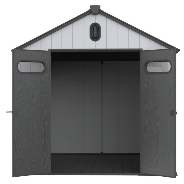 8x10 ft Plastic Storage Shed For Backyard Garden Big Spire Tool Storage
