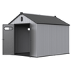 8x10 ft Plastic Storage Shed For Backyard Garden Big Spire Tool Storage