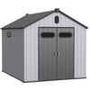 8x10 ft Plastic Storage Shed For Backyard Garden Big Spire Tool Storage