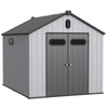 8x10 ft Plastic Storage Shed For Backyard Garden Big Spire Tool Storage