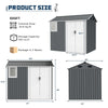 8x6 FT Metal Storage Shed new 02