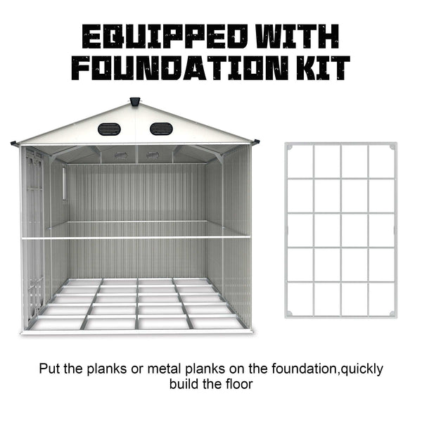 8x6 FT Metal Storage Shed new 03