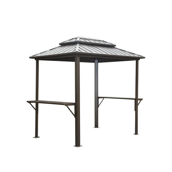 8×6 ft Grill Gazebo, Aluminum BBQ Gazebo