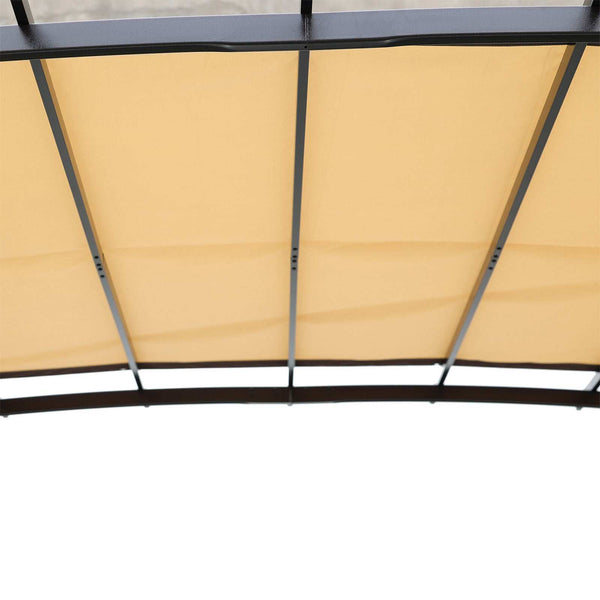 9x12 ft Arched Pergola light brown