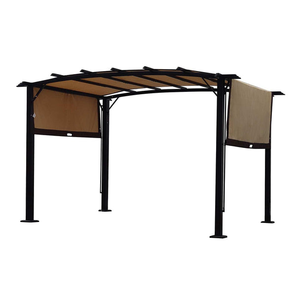 9x12 ft Arched Pergola light brown