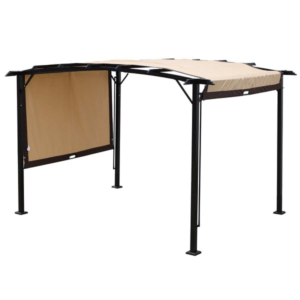 9x12 ft Arched Pergola light brown