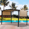 9x12 ft Arched Pergola light brown