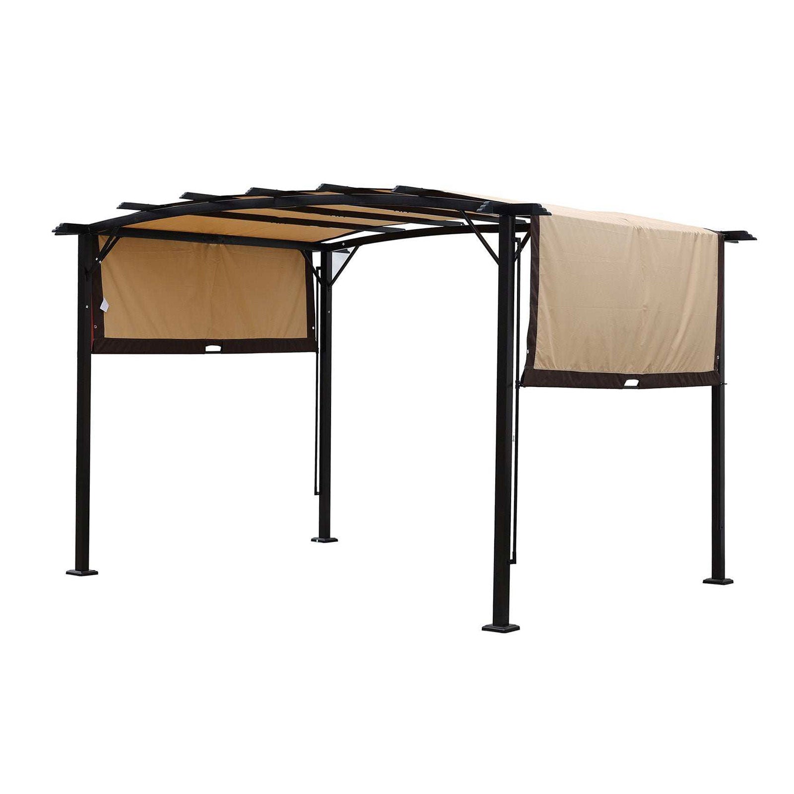 9x12 ft Arched Pergola light brown