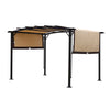 9x12 ft Arched Pergola light brown
