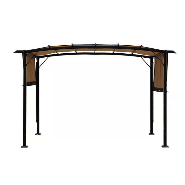 9x12 ft Arched Pergola light brown