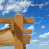 13x9 ft Retractable Pergola, Wood Grain Aluminum Pergola with Adjustable Canopy Roof