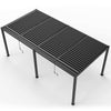19x10 ft Upgraded Aluminum Pergola Kit Thickened Louvered Extension