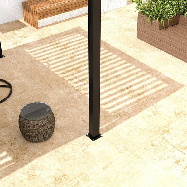 Upgraded Aluminum Pergola Kit Thickened Louvered Extension Version - Cherylife