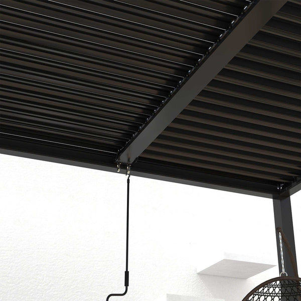 Upgraded Aluminum Pergola Kit Thickened Louvered Extension Version - Cherylife