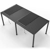 Upgraded Aluminum Pergola Kit Thickened Louvered Extension Version - Cherylife.