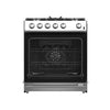 Forno Leonardo 30-Inch Stainless Steel Gas Range, 5 Sealed Burners (Totaling 39,500 BTU), 5 cu.ft. Convection Oven, Continuous Cast Iron Grates, Black Enamel Interior, Auto Re-Ignition, LP Conversion Kit Included