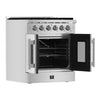Forno Galiano 30-Inch Freestanding French Door Gas Range, 4 Burners, Convection Oven, Energy Efficient