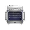 Forno Massimo 30-Inch Freestanding French Door Gas Range, 4 Burners, Convection Oven, Energy Efficient