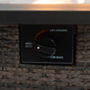 52 Inch Rectangular Outdoor Propane Gas Fire Pit Table 50,000 BTU Heater with Lava Rock Filler
