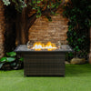 52 Inch Rectangular Outdoor Propane Gas Fire Pit Table 50,000 BTU Heater with Lava Rock Filler