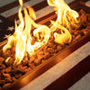 40 Inch Rectangular Commemorative Outdoor Propane Gas Fire Pit Table 50,000 BTU Propane with Lava Rock Filler