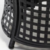 Round Outdoor Propane Gas Fire Pit Table 8,000 BTU Propane with Lava Rock Filler