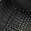 35 Inch Rectangular Outdoor Metal Wood Burning Barrel Firepit with Screen Lid and Poker