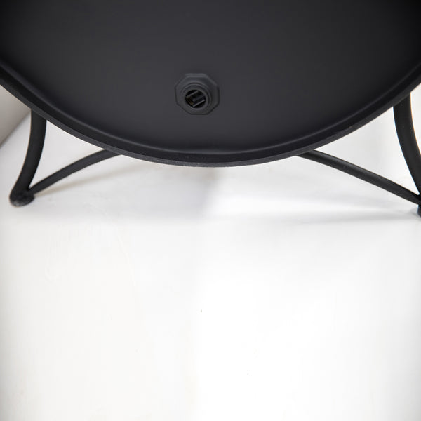 35 Inch Rectangular Outdoor Metal Wood Burning Barrel Firepit with Screen Lid and Poker