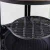 30 Inch Diameter Outdoor Steel Wood Burning Chimney Firepit with Cast Iron Cooking Grill and Poker