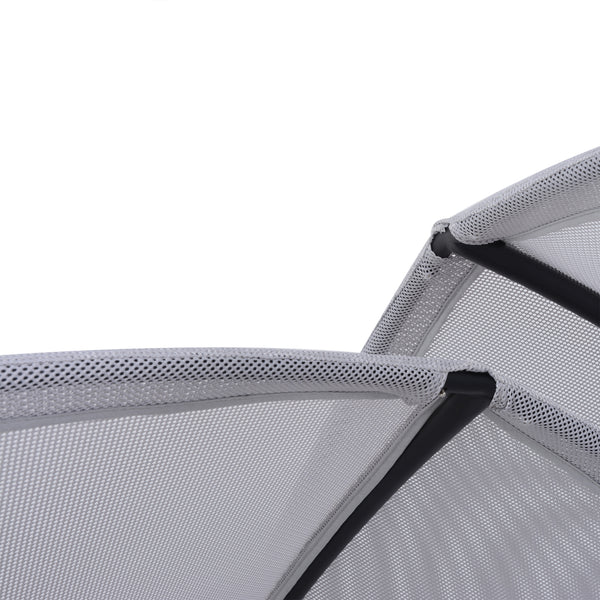 Outdoor Hammock Swing Lounge Daybed with Textilene Fabric Canopy