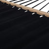 Outdoor Cedar Wood Hammock with Black Textilene Fabric