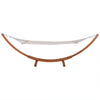 Outdoor Cedar Wood Hammock with White Textilene Fabric