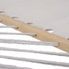 Outdoor Cedar Wood Hammock with White Textilene Fabric