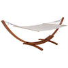 Outdoor Cedar Wood Hammock with White Textilene Fabric