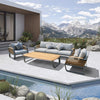 5 Place Seating Palazzolo Outdoor Teak Patio Conversation Set with Cushioned Chairs and Coffee Table