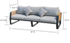 5 Place Seating Palazzolo Outdoor Teak Patio Conversation Set with Cushioned Chairs and Coffee Table