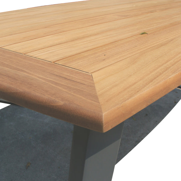 5 Place Seating Palazzolo Outdoor Teak Patio Conversation Set with Cushioned Chairs and Coffee Table