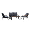 4 Place Seating Outdoor Patio Conversation Set with Coffee Table