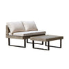 8 Place Seating Outdoor Wicker Corner Sectional Sofa and Ottoman Set with Table