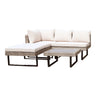8 Place Seating Outdoor Wicker Corner Sectional Sofa and Ottoman Set with Table