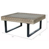 8 Place Seating Outdoor Wicker Corner Sectional Sofa and Ottoman Set with Table