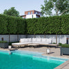 8 Place Seating Outdoor Wicker Corner Sectional Sofa and Ottoman Set with Table