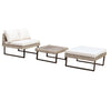 8 Place Seating Outdoor Wicker Corner Sectional Sofa and Ottoman Set with Table