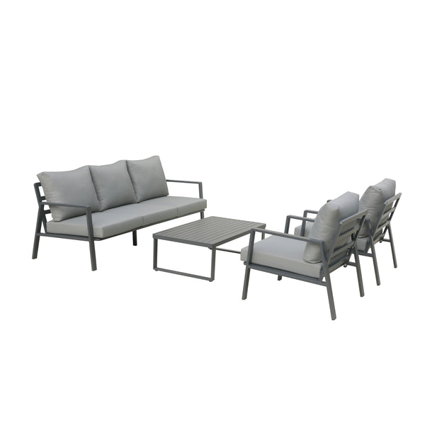 5 Place Seating Outdoor Patio Conversation Set with Coffee Table