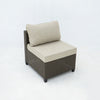 8 Piece Brown Outdoor Sectional Wicker Sofa Chairs and Tables  with Interchangable Beige and Red Cushion Covers